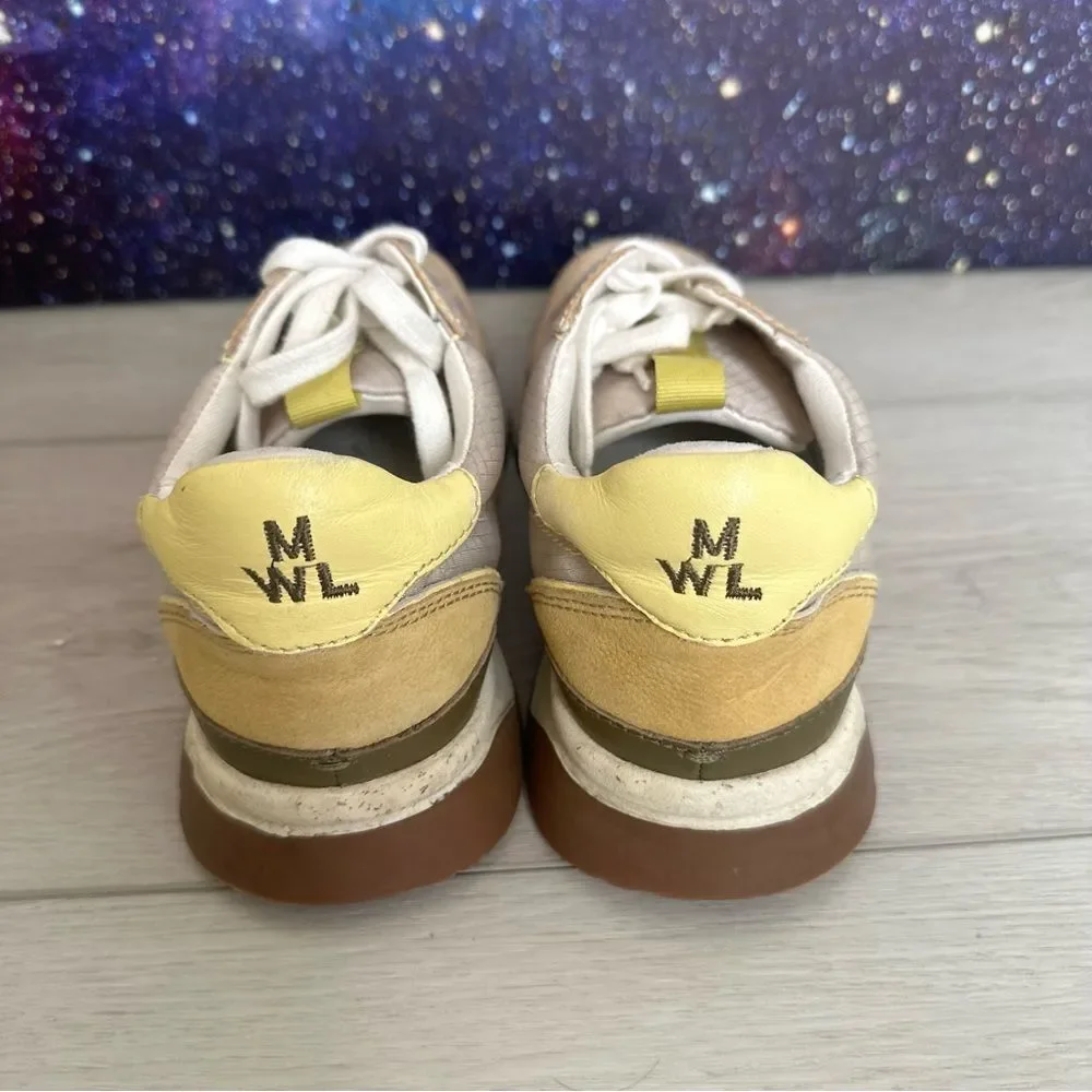 Madewell Kickoff Trainers White‎ Gray Suede Canvas Sneakers Women’s Sz 5 MWL
